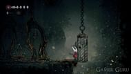 Resting bench in Shellwood beside the lift (Image via Team Cherry | YT-@GamerGuruOfficial)